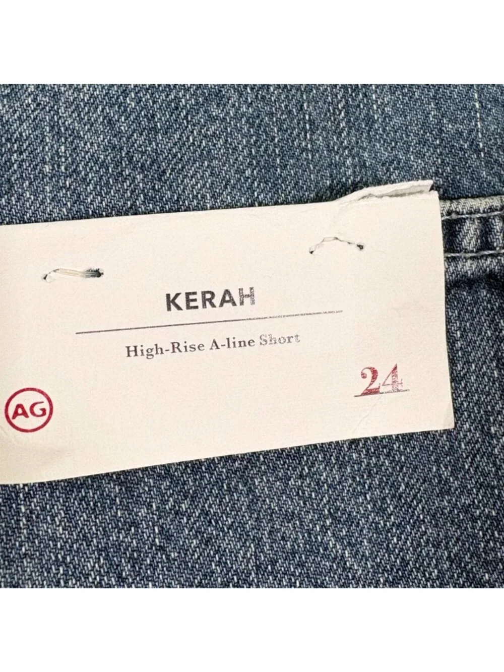 NEW AG Adriano Goldschmied Kerah Long Jean Shorts Size 24 - Picture 10 of 10